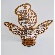 Kit 50 Centros De Mesa 20cm Anjinho Santo Anjo Mdf Cru