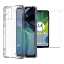 Funda Motorola Moto E13 Protector Case Transparente + Vidrio