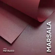 Papel Marsala Metalico Tam: A4 180g/m² Com 20 Folhas