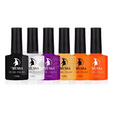 Gama De Gel Semipermanente Mussa® 6 Esmaltes Para Uñas Uv Color Gama Halloween