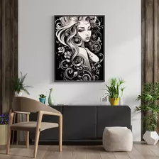 Quadro Decorativo Grande Sala Luxo 90cmx60cm Mulher Anime