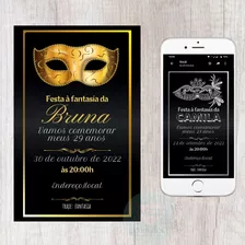 Convite Digital Para Festa À Fantasia (arquivo Digital)