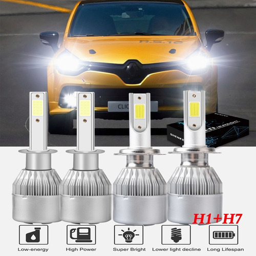 Fwefww Para Renault Clio 2017 15 H1 H7 Kit De Bombilla De Foto 2