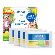 Kit 4 Lenços Umedecidos Tradicional Granado Bebê Higiene