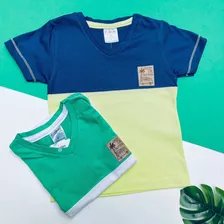 Kit Com 2 Camiseta Masculina Infantil Verão