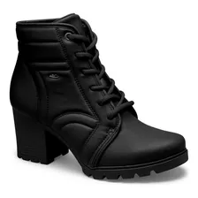 Bota Coturno Feminino Tratorado Salto Alto Dakota Relevo