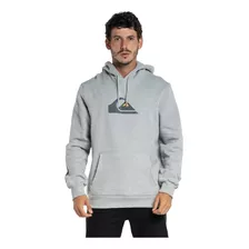 Moletom Quiksilver Comp Logo Masculino - Cinza Mescla