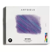 Giz Pastel Seco Artools Soft Pastel Com 24 Cores