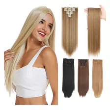 Extensiones De Pelo Natural Para Cabello Liso Y Largo 6 Piez