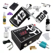 Kit Tatuagem X13 Tattoo Rotativa Tinta Electric Ink Fonte 3a