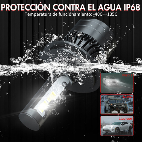 Fwefww 28000lm Kit De Focos Led 9003 H4 Luz Alta Y Baja Foto 2