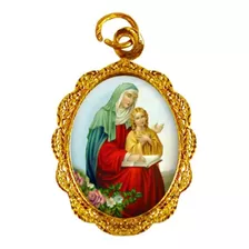 100 Medalhas De Alumínio - Nossa Senhora Santana Dourado
