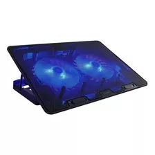 Base Para Notebook Laptop Noga Z033 Gamer 2 Cooler 13 A 17 P Color Negro Color Del Led Azul