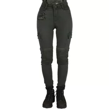 Calça Civ-tac Feminina Militar Tática 7 Bolsos Bélica Verde