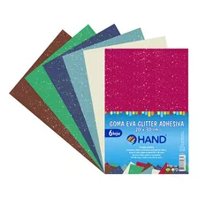 Goma Eva Glitter Adhesiva 20x30cm 6 Colores