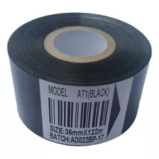 Rollo De Ribbon Negro, 35 X100mts Para Fechadores Hot-stamp.