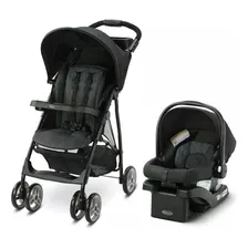 Carriola Plegable Con Autoasiento Graco Literider Xl Negra