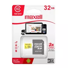 Micro Sd Maxell 32gb Clase 10 Con Adaptador-otec