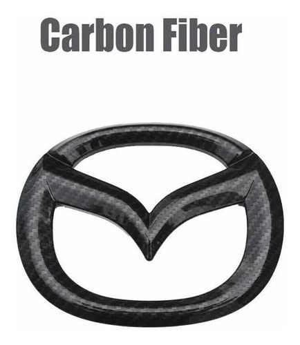 Emblema Parrilla Logo Mazda 3 Fibra Carbono 2022 2021 20 19 Foto 3
