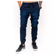 Calça Jogger Masculina Sarja E Jeans Com Lycra