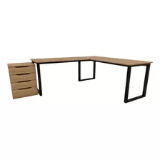 Conjunto Mesa Em L P/ Diretor 150x150 Multiuso