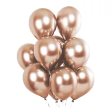 Balões Metalizados Rose Gold Bexigas Cromadas Nº9 - 25 Und's