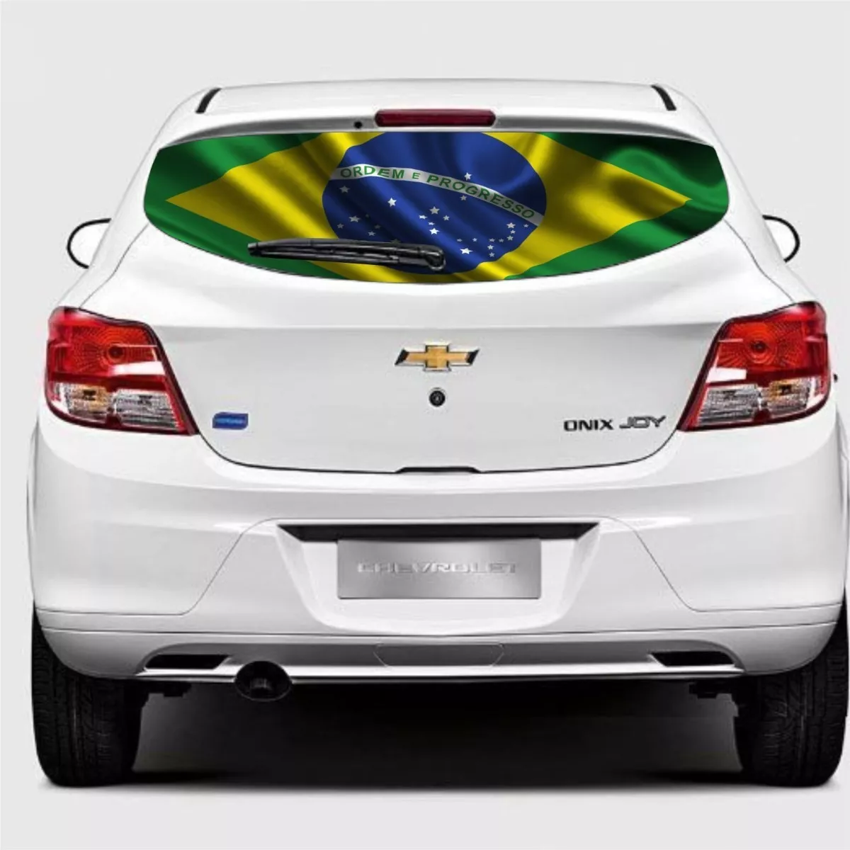Adesivo Perfurado Bandeira Do Brasil Tamanho 1,30x0,60 