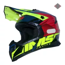 Capacete Motocross Ims Extreme Vermelho E Flúor Trilha Bike