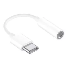 Adaptador De Audio Usb Tipo-c A 3.5mm Conectorjack Audífono Color Blanco