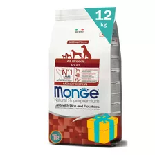 Monge Perro Adulto Cordero Y Arroz 12 Kg + Regalo