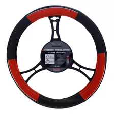 Cubre Volante Eco 38cm Negro Y Rojo