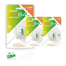 Memoria Micro Sd De 64 Marca Np Con Chip Samsung Combo Por 3