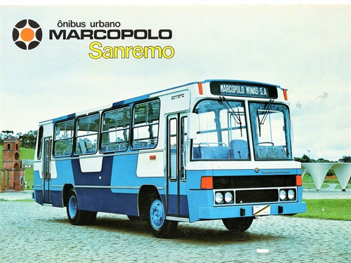 Folder Propaganda Onibus Urbano Marcopolo Sanremo 1978