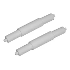 2 Roletes Suporte Porta Papel Higiênico Encaixe Universal Cor Branco