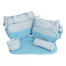 Kit Bolsa Saída Maternidade De Bebê 5 Peças Menina Menino