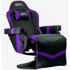 Sofa Gamer Reclinable Giratoria Color Morado Turismo Racing