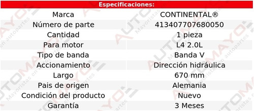 Banda 670 Mm Direccin Hidrulica Tiburon L4 2.0l 97-01 Foto 4