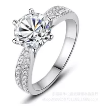 1 Carat Moissanite + 925 Silver Es Anillo De Platino