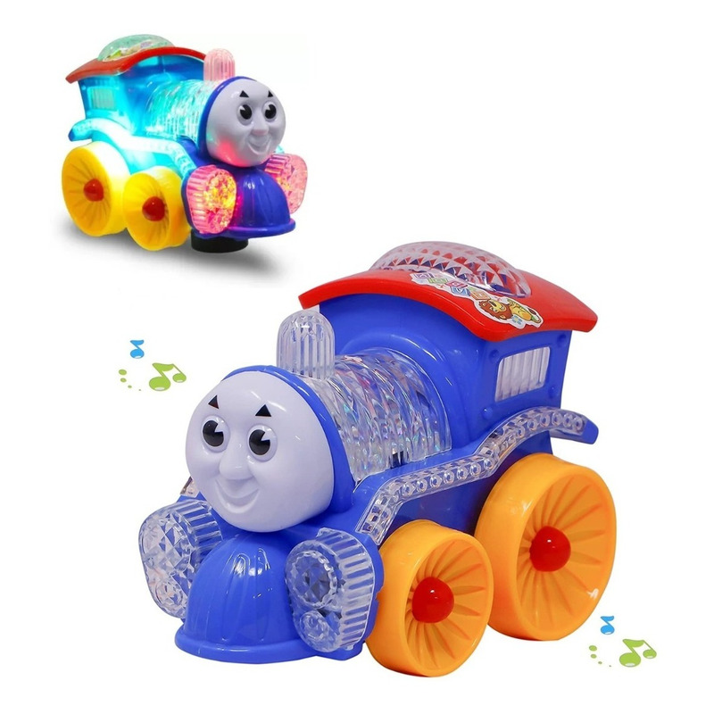Trem Brinquedo Trenzinho Pista 85,5cm Locomotiva Luz Som Cor Preto  Personagem Trem Médio