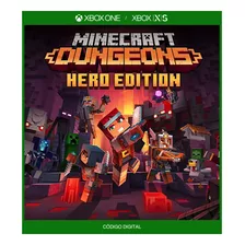 Minecraft Dungeons Hero Edition Xb1/xbs X|s - Código 25 Díg