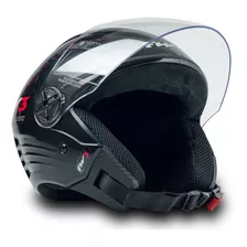 Capacete Fw3 Para Moto X Open Classic Preto Tamanho 58