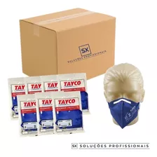 Kit 100 Máscaras Pff2 Azul S/ Válvula - Tayco Respiradores
