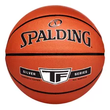 Balon Basquetball Spalding Silver Piel Sintetica Tf Sz6 Color Naranja