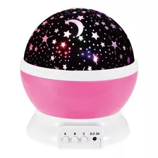 Velador Led Proyector De Estrellas Luna Giratorio Niños Usb