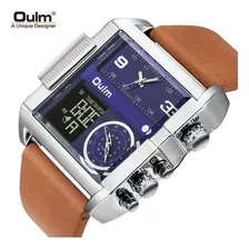 Reloj De Pulsera De Cuero Electrónico Casual De Lujo Oulm