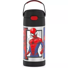 Termo Pitillo Spiderman Acero Inoxidable 12 Onz Para Niños