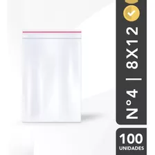 100 Sacos Com Zip Lock Hermético N4 8x12 Para Freezer