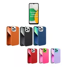 Protector De Silicona Con Cubre Cámara Para Samsung A03 Core