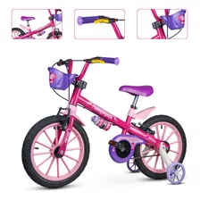 Bicicleta Infantil Aro 16 Cor Rosa Para Meninas 5 Anos Nova