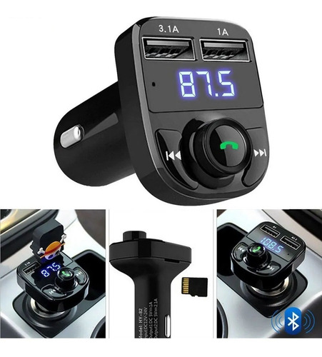 Transmisor Fm Receptor Bluetooth Audio Radio Auto Stereo Mp3 Foto 8